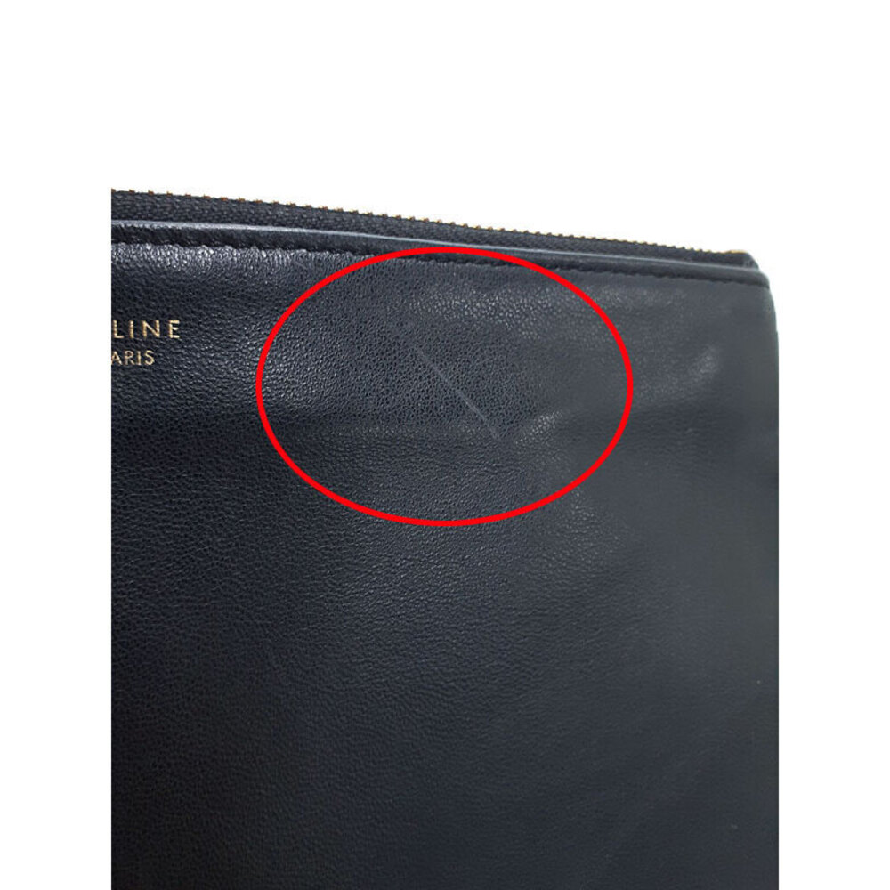 Celine Trio Leather Crossbody Bag Black - Picture 8 of 9